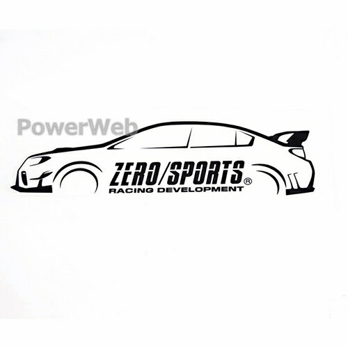 Emblems - ZERO SPORTS 1453302 デザインステッカー シールタイプ DS-2 180×53mm ホワイト