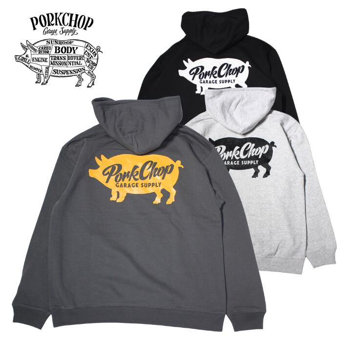 PORKCHOP GARAGE SUPPLY SCRIPT PORK HOODIE　ポークチョップガレージサプライ スプリクト ポーク フー..