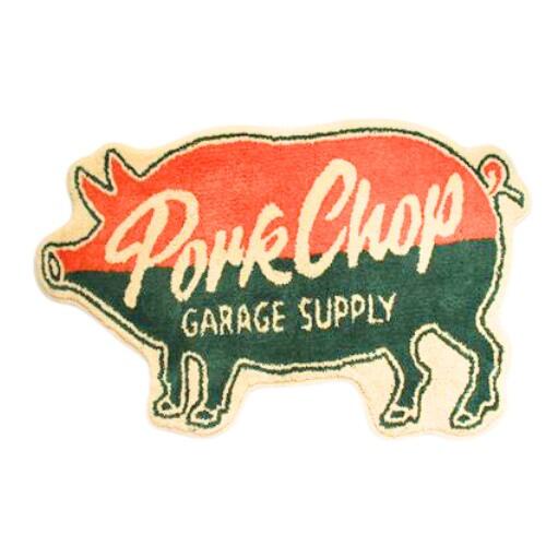 PORKCHOP GARAGE SUPPLY PORK RUG ポークチョップガレージサプライ ポークラグ かっこいい おしゃれ pc235 ラグ ガレージ ガレージアイテム インテリア FARM（ORANGE×GREEN）　WILDERNESS（BLUE×BROWN） 2
