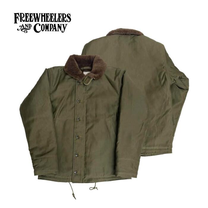 gm/ FREEWHEELERS NAVY DEPARTMENT JACKET,DECK,ZIP TYPE N-1 #2431001 KHAKI GREEN ���㥱�å� ���ᥫ�� freewheelers �������� ������㥱�å� �ե꡼�ۥ����顼��