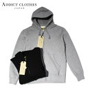 ADDICT CLOTHES アディクトクローズ ACV-SW01 FLEECE LINED ZIP-UP HOODIE 裏フリース ジップアップ フーディパーカー メンズ メンズフーディ アメカジ 裏起毛