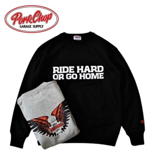 PORKCHOP ポークチョップ B＆S WING SWEAT スウェット ポークチョップガレージサプライ ブランド服 スエット アメカジ ロンt バックプリント メンズ ストリートファッション ストリート服 スト…