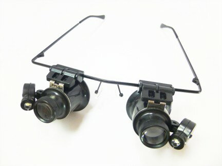 Magnifying Glasses - 879 PPLS LEDライト付眼鏡型ヘッドルーペ 20倍 拡大鏡