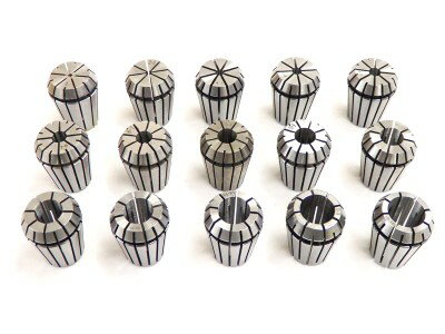 2389 PPLS 精密 卓上旋盤 フライス盤 ER25型 コレット 外径:26mm シャンク径:2.016mm 15種セット