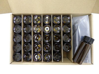 乐天商城 - 3020 PPLS 実験用 スクリュー管 ガラス瓶 容量:30ml 入数:30本 褐色瓶