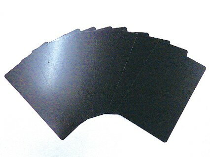 乐天商城 - 3413 PPLS メタルカード 名刺 レーザー加工可 (2) マットブラック 100枚入