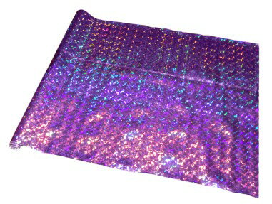 乐天商城 - 3612 PPLS ホログラム 合皮シート PU レザー ハンドメイド 生地 130cm×45cm (10) ラベンダーパープル