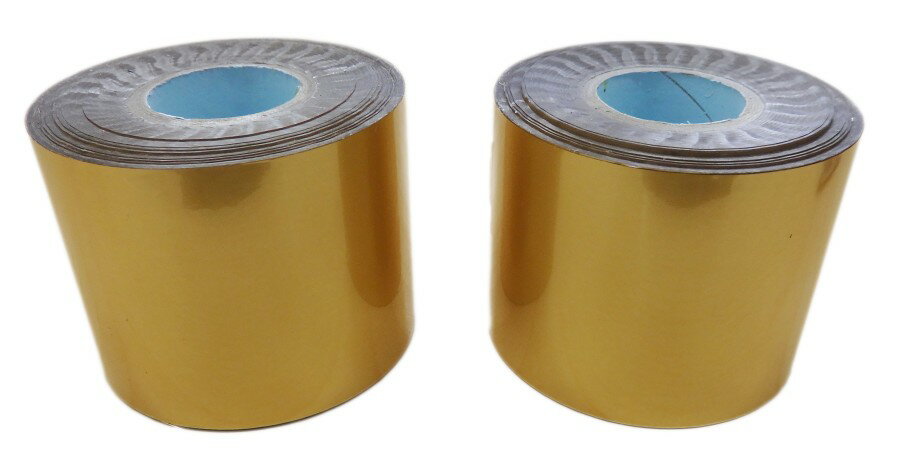 乐天商城 - 3729 PPLS 箔押しフィルム ホットスタンピング 紙・汎用 120m巻 5cm幅 2個 (12) マットゴールド