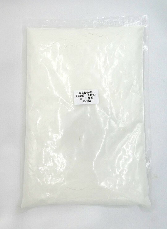 3791 PPLS (蓄光)夜光粉末 (2)外観:白 発光:群青 1000g 2