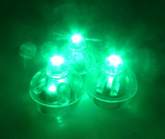 乐天商城 - 4016 PPLS 超小型LEDバルーンライト 電池内蔵 丸型ミニライト 常時点灯タイプ グリーン 40個入