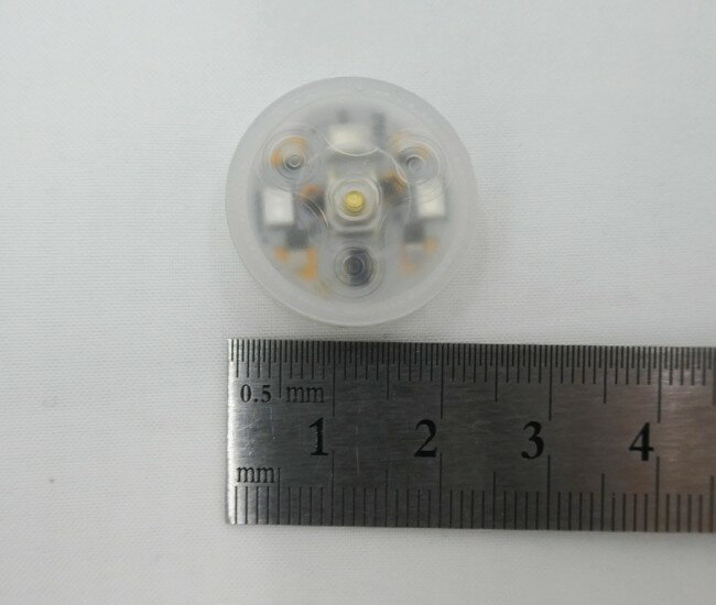 4024 PPLS 小型LEDプッシュライト 円盤型ミニライト 点滅3モード 30個入 3