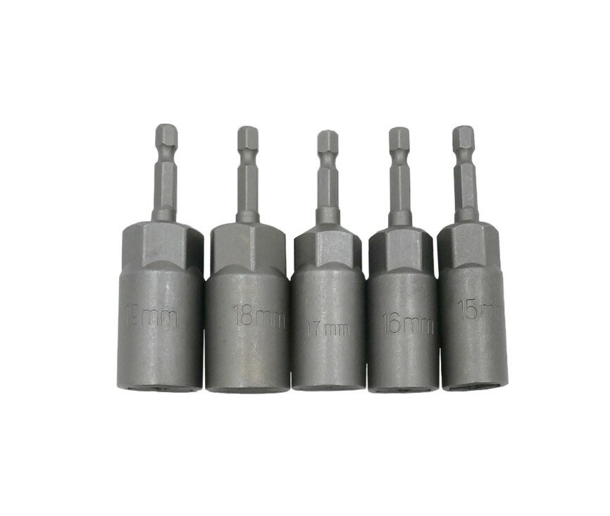乐天商城 - 4053 PPLS 深型 六角ソケットビットセット 15mm～19mm ナット用 ロングタイプ 電動ドライバー対応 5本組
