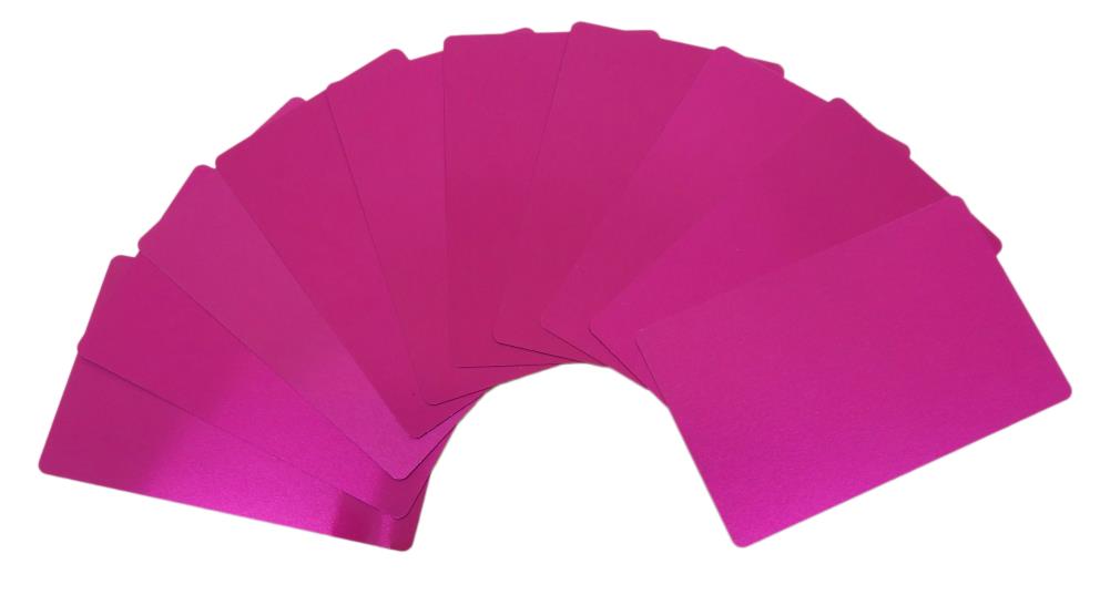 3683 PPLS メタルカード 名刺 レーザー加工可 (11) マゼンタ 100枚入