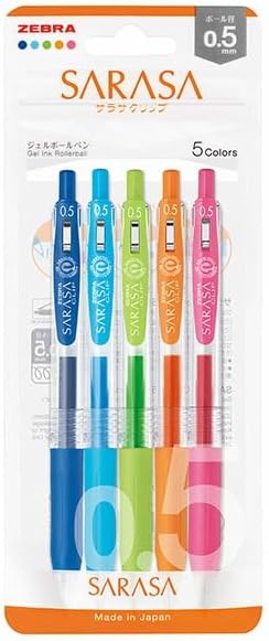 ゼブラ サラサクリップ0.5mm 5色セットJJ15-5C-N...