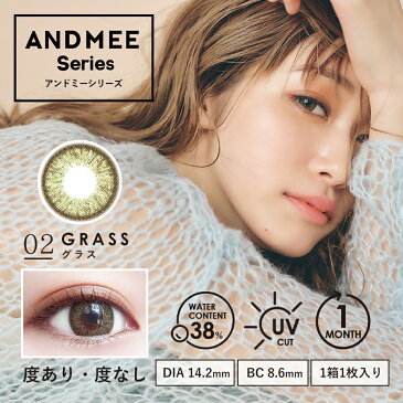 AngelColor AND MEE(エンジェルカラー アンドミー) 度なし 度ありカラーコンタクト カラーコンタクトレンズ 14.5mm 1ヶ月 1month 1枚 1ヶ月使い捨て マンスリー