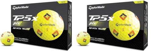 テーラーメイド(TAYLOR MADE) TMJ24 TP5x pix YLW JPN 12個入り ティーピーファイブ エックス ピックス イエロー ゴルフボール 2024年モデル イエロー (× 2)