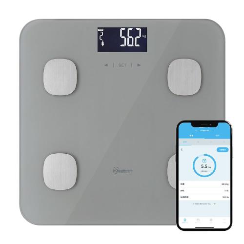 アプリ連動 アイリスオーヤマ 体重計 体組成計 健康家電 健康 ヘルス...(3.0)