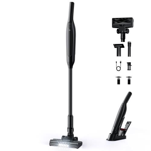 掃除機 コードレス 2025新登場55KPa超強力吸引自立式LEDライト付き超軽量0.6kg50分連続稼働 スティック クリーナー vacuum cleaner cordless そうじき 電気掃除機 2wayタイプ 低騒音 V字型ブラシ HEPA多重濾過 サイクロン式 Type-C充電式スタンド収納 畳/カーペット/フローリ