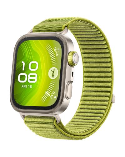HUAWEI WATCH FIT 4 Pro スマートウォッチ 薄型軽量 ゴルフ機能 アウトドアに適した気圧計と測位システム 1.82インチ3000nitsディスプレイ サファイアガラス チタン合金ベゼル 10日間ロングバッテリー iOS/Android対応 グリーン