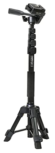 スリック SLIK スマホ自立一脚 スタンドポッド GX-S5 ビデオカメラ対応 レバーロック式 24mmパイプ径 3WAY雲台 全高1725mm クイックシュー式 コンパクト STAPODGXS5