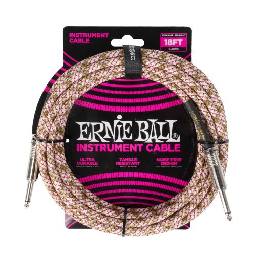ERNIE BALL 6430 �ڴ��ѥ�����ɥ����֥� 18�ե����� BRAIDED INSTRUMENT CABLE 5.49m ������ɡ�����������