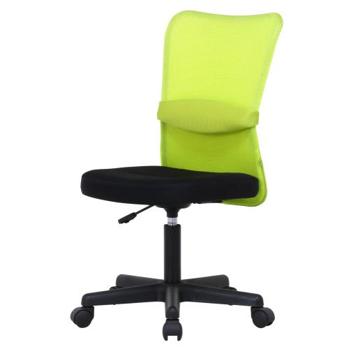 Rakuten - 不二貿易 オフィスチェア デスクチェア 幅52×奥行58.5×高さ88~99cm グリーン メッシュ素材 高さ調整 腰サポート ハンター 90867