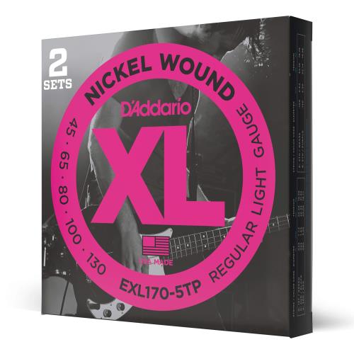D'Addario ダダリオ ベース弦 ニッケル Long Scale 5弦 .045-.130 EXL170-5TP 2setパック