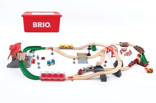 Rakuten - BRIO (ブリオ) 2025年クリスマスレールセット80000-144 [全69ピース] 対象年齢3歳~ 専用ケース付き(クリスマスプレゼント、レールセット、おもちゃ、木製レール)