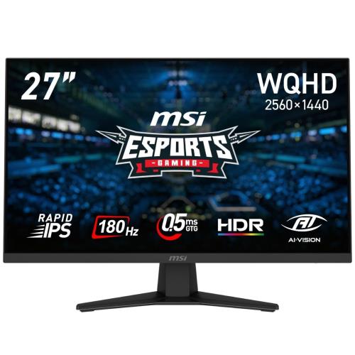 Rakuten - MSI ゲーミングモニターMAG 274QF 27インチ/WQHD/RAPID IPSパネル/180Hz/0.5ms（GTG、最小値）/HDMI/DP/Adaptive-Sync/HDR/AIビジョン/メーカー3年保証