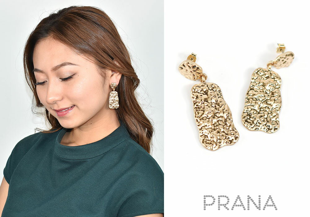 【 受取り不要! ポスト便 送料無料 ☆彡 】 アレルギーフリー メタル プレート 変形 スクエア ラウンド 四角 丸 たたき加工 凸凹 ゴールド ピアス イヤ...