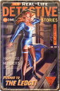 アンティークメタルエンボスプレート(S)AntiqueMetal Emboss PlateS-Size【Z37−DETECTIVE STORIES】
