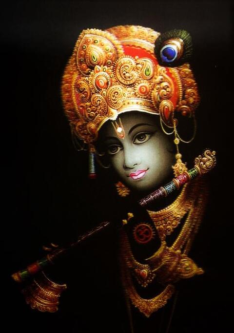 インドの神様　クリシュナ神フォトカード　2L版×1枚India God【krishna】Photo  ...