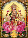 インドの神様 ラクシュミー神お守りカード×1枚[010]India God【Laxmi】Small Card (Charm)【美】【富】【豊穣】【幸運】【純粋】【スピリチュアリティ】