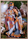 インドの神様クリシュナ＆ラーダお守りマグネットカード 小 1枚[001]India God【krishna＆radha】Small MagnetCard charm 【神聖】【知】【愛】【美】【魅力】【魅了】【お守り】