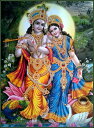 インドの神様 クリシュナ＆ラーダのお守りカード(小)×1枚[006]India God【krishna＆radha】Small Card(charm) 【神聖】【知】【愛】【美】【魅力】【魅了】【お守り】