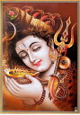 インドの神様 シヴァ神お守りカード×1枚 007 India God【Siva】Small Card (Charm)【創造】【破壊】【再生】【瞑想】【芸術】【ヨーガ】【解脱】
