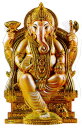 インドの神様 ガネーシャ神ステッカー×1枚[D-059S]India God【Ganesa】Small sticker (Charm)【富】【商業】【学問】【繁栄】【成功】【群衆の長】