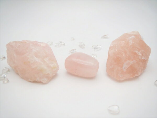 パワーストーン原石ローズクォーツ(紅水晶/薔薇水晶)淡色系/A級NQ MSサ...