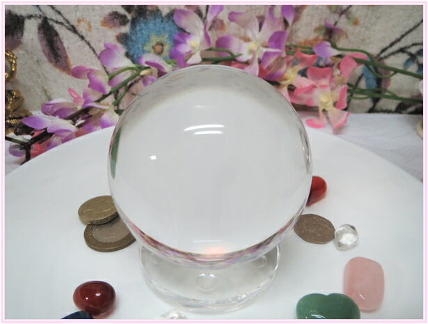 パワーストーン 人工水晶 80mm丸珠PowerStone/GemStoneSynthetic quarts c...