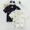 【恐竜柄シャツ】 ・ 子供服 キッズ 子ども服 子供 子ども ジュニア 男の子 ポロ シャツ 白 半袖 夏 フォーマル 冠婚発表会 入学式 卒業式 入園式 七五三 初節句 パーティー スポーツ アウトドア キャンプ 安い 大人っぽい おしゃれ 90