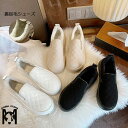 ムートンブーツ 裏起毛 スニーカー レディース 靴 ボア スリッポン フラットシューズ 厚底 ムートンブーツ モカシン ファー パンプス ぺたんこ ローヒール ...