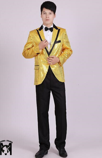 男性用スパンコールジャケット　単品/上下セットアップ　ロングパンツ　メンズタキシードスーツ　結婚式　舞台ダンスウェア ヒップホップジャズ　ステージ演出服 カラオケ　パーティー　二次会　忘年会　写真撮影　司会者