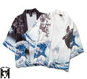 羽織 着物風 メンズカーディガン レディース 甚平和式 カップル 浴衣アウター 羽織 5分袖 和風 浴衣風アウター カジュアル お兄系 花火大会 ペアルック 部屋着