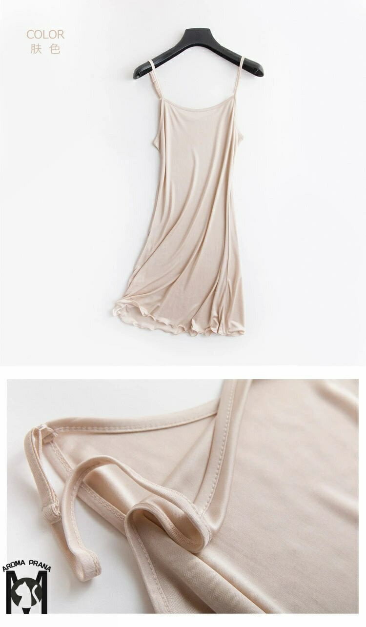 スリップ レディース インナー シルク 絹 レース ランジェリー インナーワンピース キャミソール キャミワンピース インナーペチコート シンプル ペチコート 下着 肌着 ワンピース ブライダルインナー 透けない 透け防止 速乾 汗取り