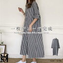 シャツワンピース チェック レディース ワンピース シャツ 春夏 ブラウス ロング ロングワンピース シャツワンピ ワンピ マキシワンピース マキシ丈 綿 コッ...