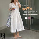 シャツワンピース 夏 ロングワンピース ワンピース Aライン Vネック 半袖 ロング丈 マキシ丈 レディース ビッグシルエット ボリューム袖 ゆったり 体型カバー カジュアル 快適 着心地いい 通勤 大人 30代 40代 50代 ホワイト ピンク ブラック
