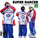 ヒップホップ 衣装 キッズダンス衣装 セットアップ 韓国 子供ダンス服 派手 白 赤 青 K-POP hiphop 男の子 ガールズ ダンス衣装 キッズ レーサ...