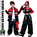 キッズダンス衣装 セットアップ 赤 黒 ヒップホップ 衣装 ダンス衣装 キッズ 子供ダンス服 ダンスウェア K-POP 韓国 レーサー ジャケット パンツ