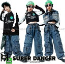 キッズダンス衣装 黒 デニム ヒップホップ 衣装 セットアップ 子供ダンス服 ダンスウェア ダンス衣装 キッズ 男の子 ガールズ ベスト パンツ ジーンズ K-...