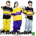 ヒップホップ 衣装 キッズダンス衣装 セットアップ K-POP 韓国 子供ダンス服 派手 hiphop 男の子 ガールズ ダンス衣装 キッズ ラガーシャツ パン...